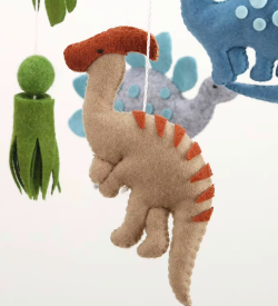 MarMar Dino Adventure Baby Crib Mobile with Wooden Stand