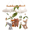 MarMar animals Friends Baby Crib Mobile with wooden stand
